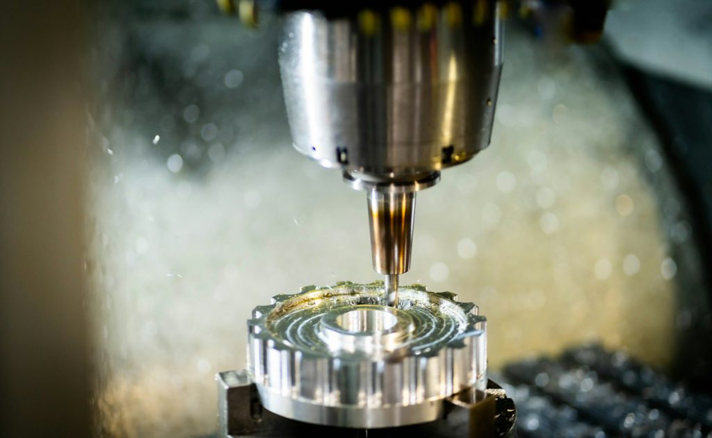 CNC milling of a precision aluminum component